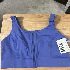 Women's Blue Zip-Front Tank Top